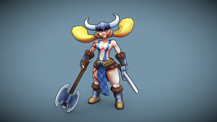 Viking Girl 3D Model