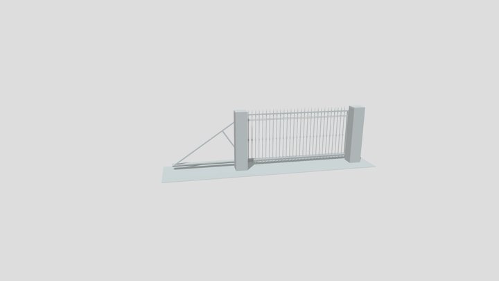 Хлебная 20 ворота со вставками 3D Model