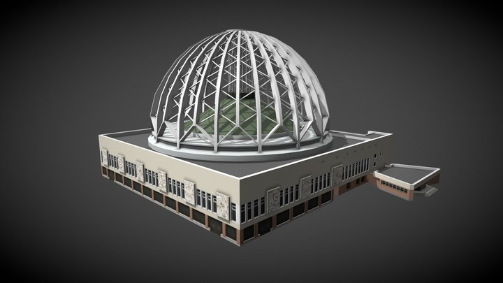 Low-poly Circus Yekaterinburg 3D Model