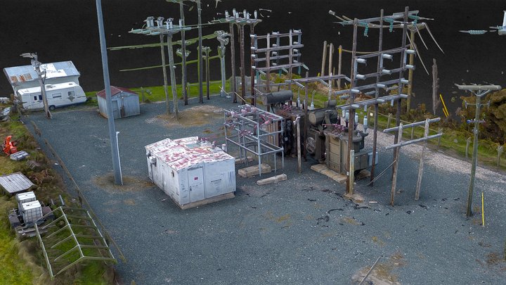 Power Transformer Electrical Substation – Modello 3D gratuito STL