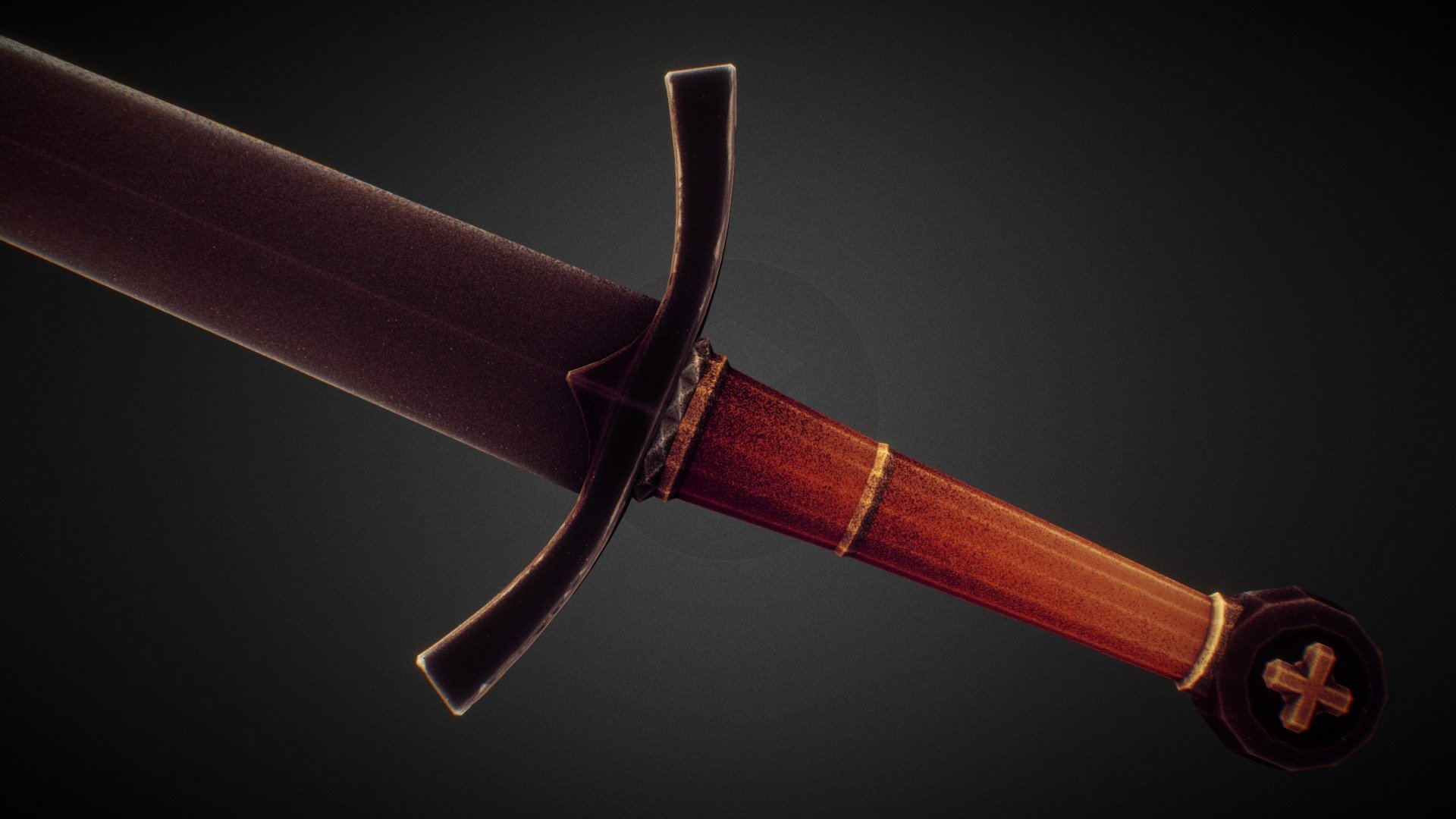 [W016] Dark Medieval Sword