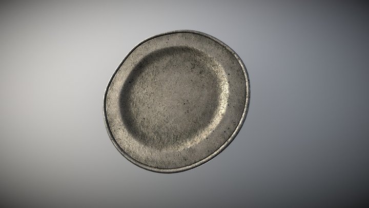 Pewter Plate – 1733 Spanish Shipwreck 3D Model