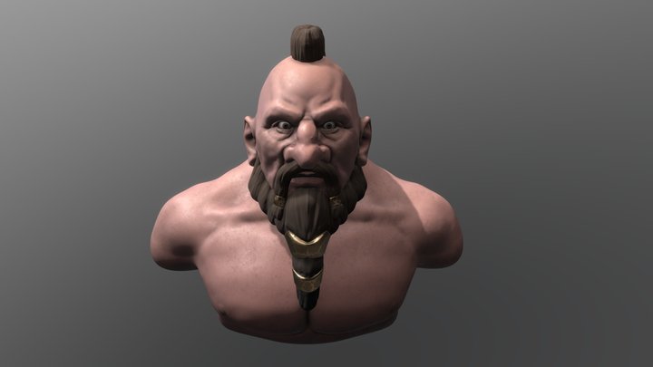 Dwarf Bust 3D Model