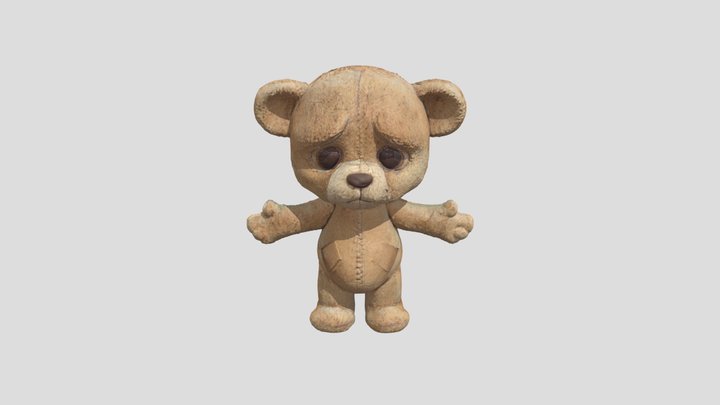 Sad Teddy 3D Model