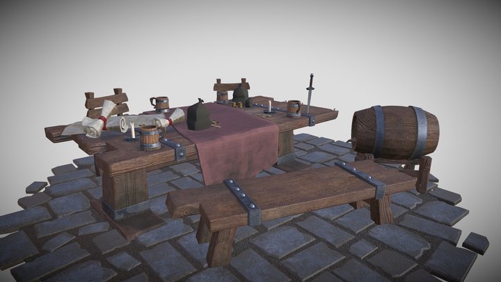 Tavern Scene 3D Model