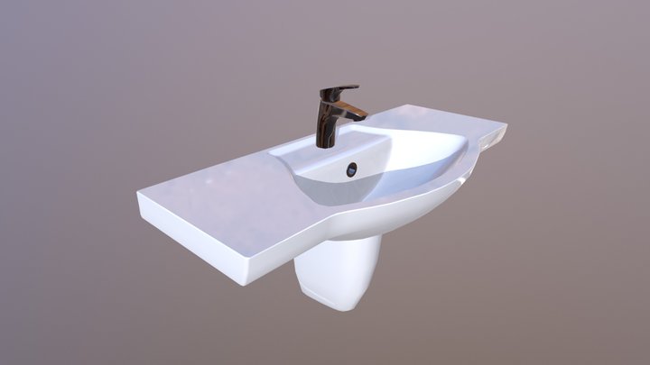 Washbasin Vidima W891261 3D Model