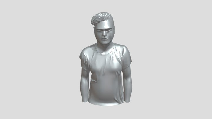 young man in black shirt 3D Model