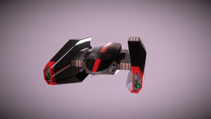 Spaceship Drone "Peregrine" 3D Model