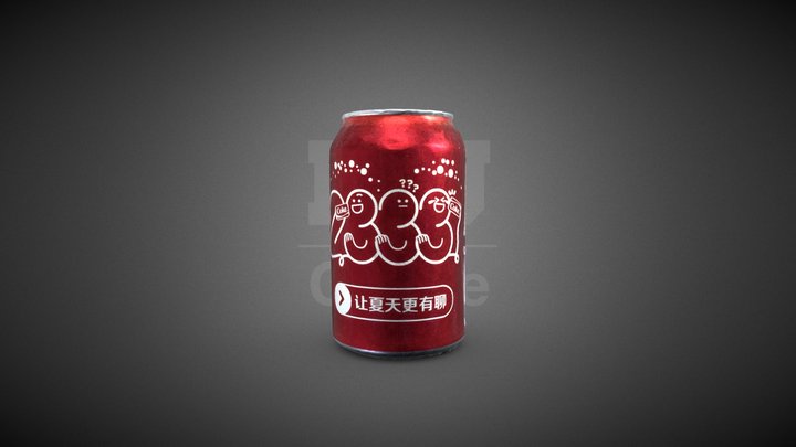 Chinese Smaller Coke Can 3D Model