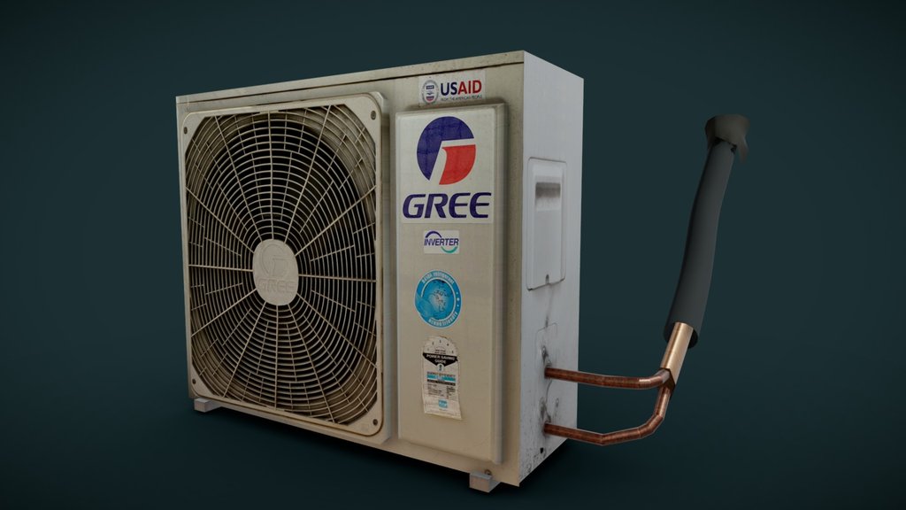 AC Outdoor Unit - Low Poly
