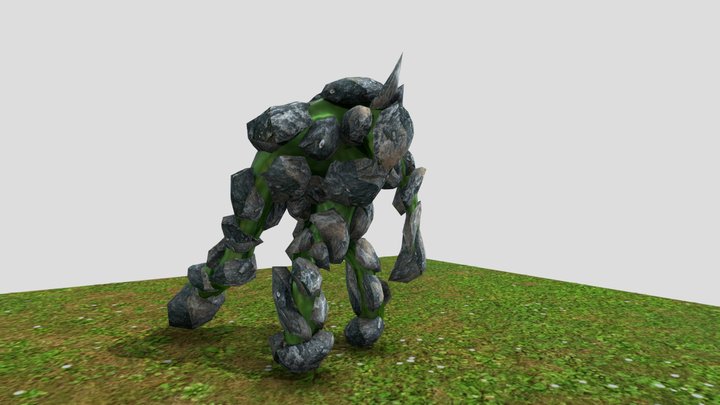 Rock Golem Slime 3D Model