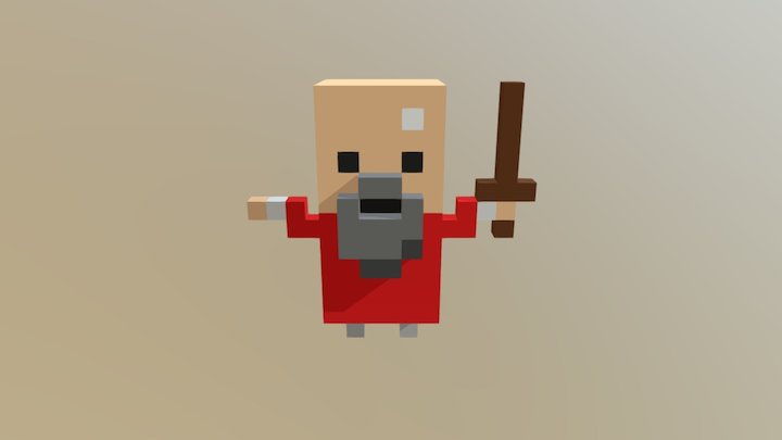 Zelda Old Man 3D Model