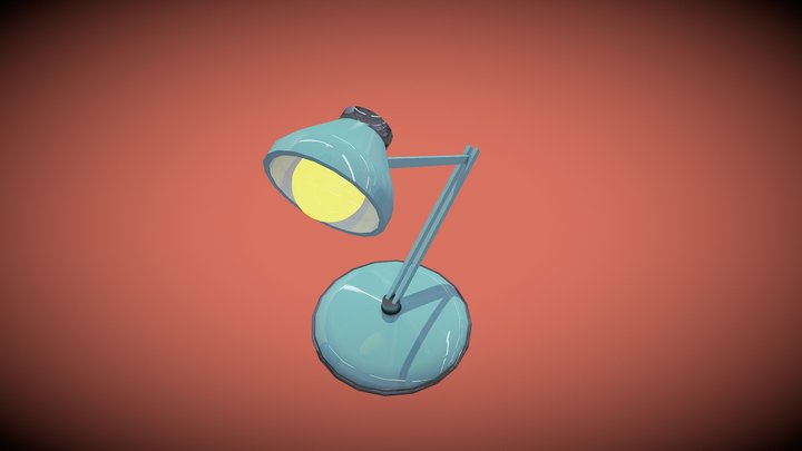 Retro Desk Lamp Jumping 3D Model