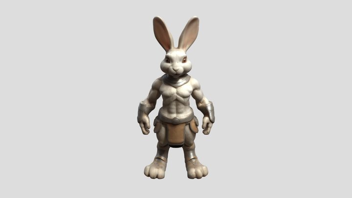 Warrior Rabbit 3D Model