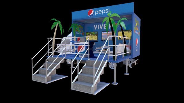 Camion Pepsi cercanias 3D Model