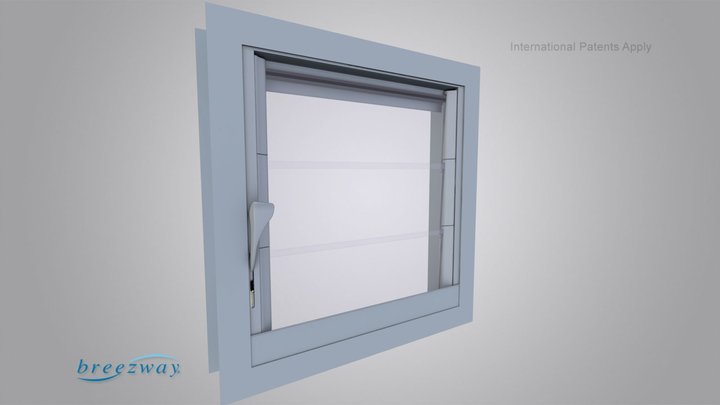Altair Louvre in 100 x 44 Commercial Frame 3D Model