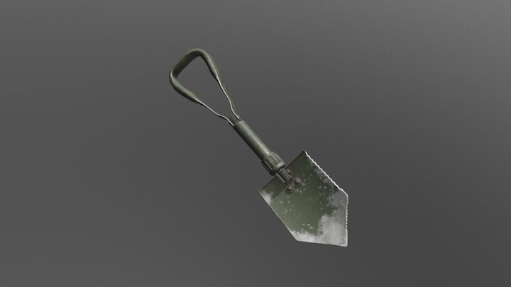 US GI E-Tool Entrenching Shovel 3D Model