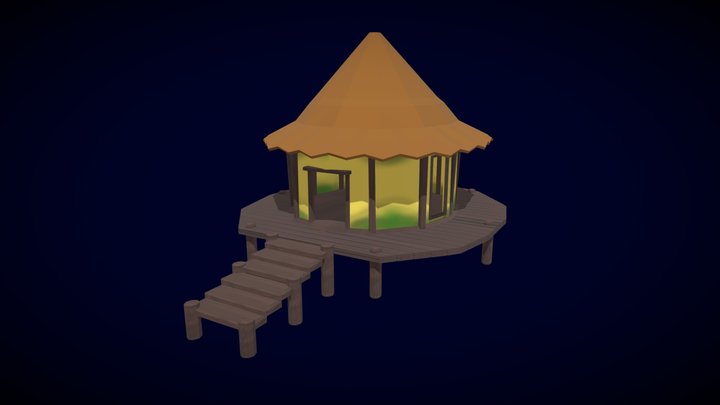 Stylized Island Home 3D Model