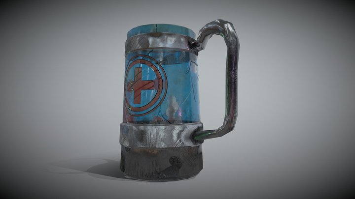 Creepy laboratory mug 3D Model