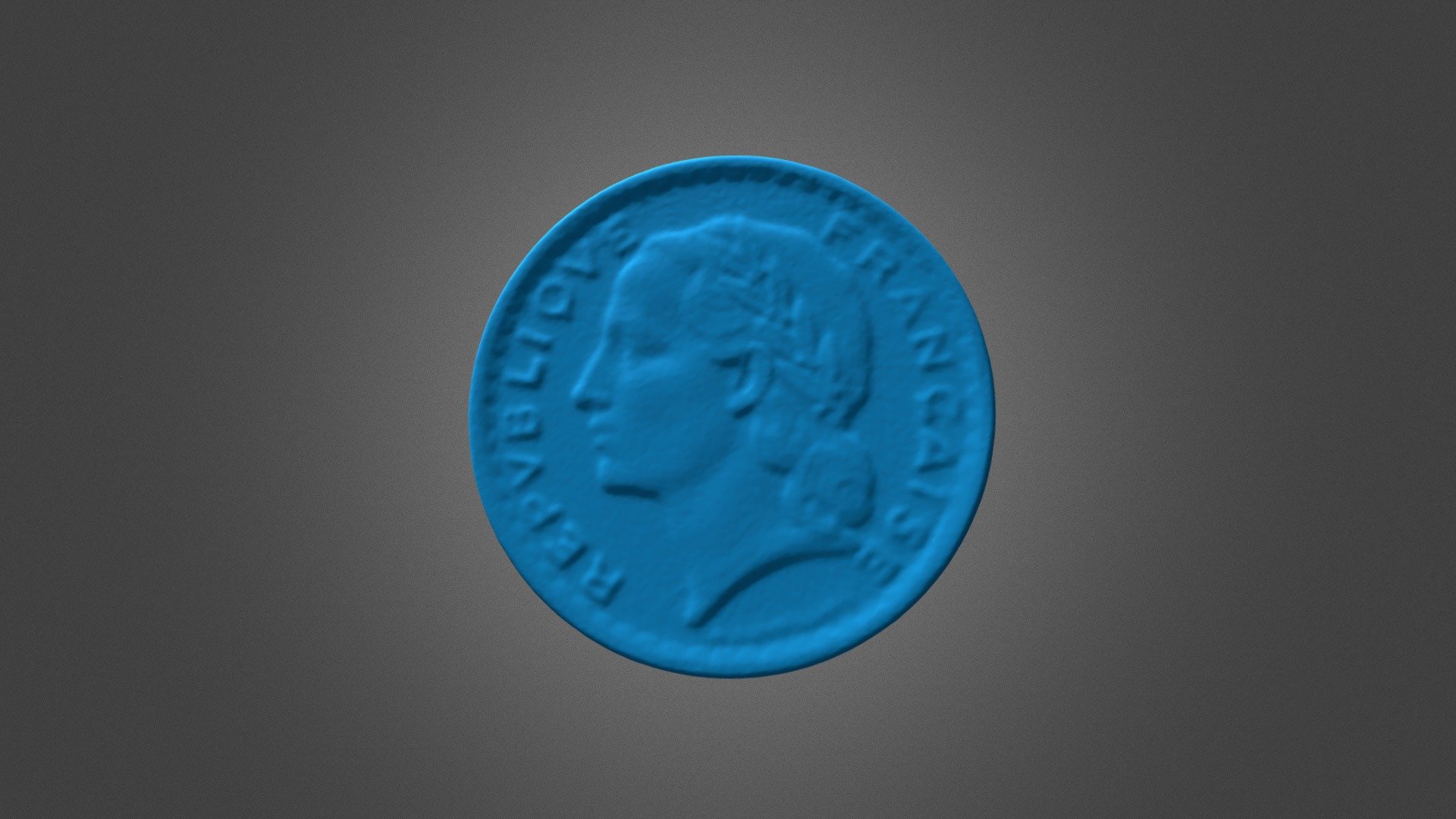 5Franks Coin- 3D Scanned by Revopoint Trackit — Sketchfab embed 3D viewer