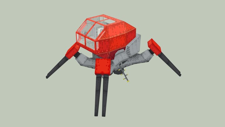 Red Lander 3D Model