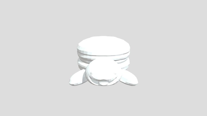 Turtle Macaroon - Retopo 3D Model