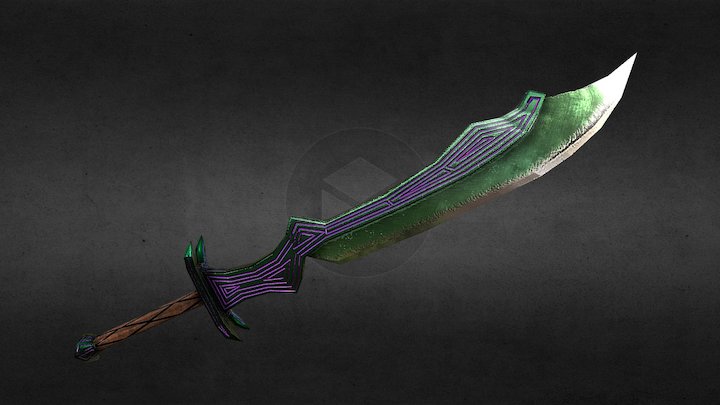 Orichalcum Knight's Sword 3D Model