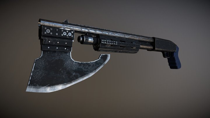 Shotgun Axe 3D Model