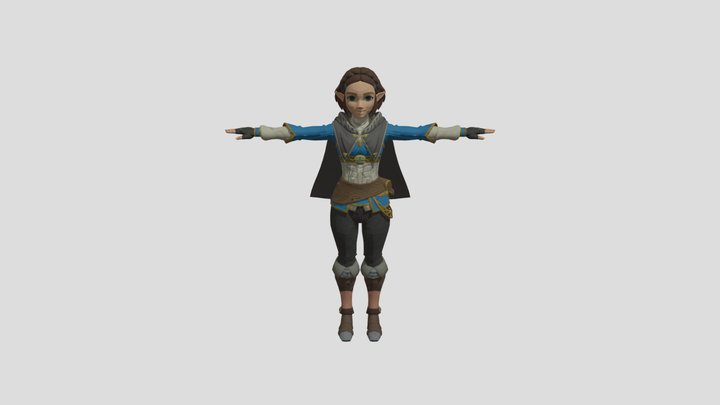 Zelda Scientist 3D Model
