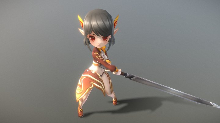 Casual RPG Character - 29 Susanna 3D Model