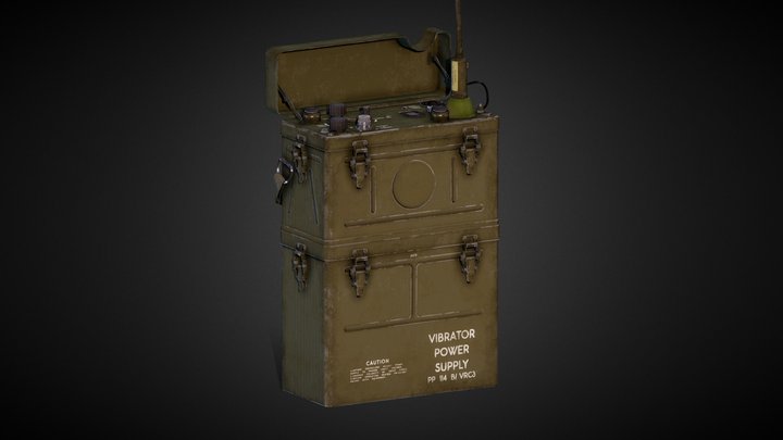 WW2 USA BC-1000 Backpack Radio 3D Model