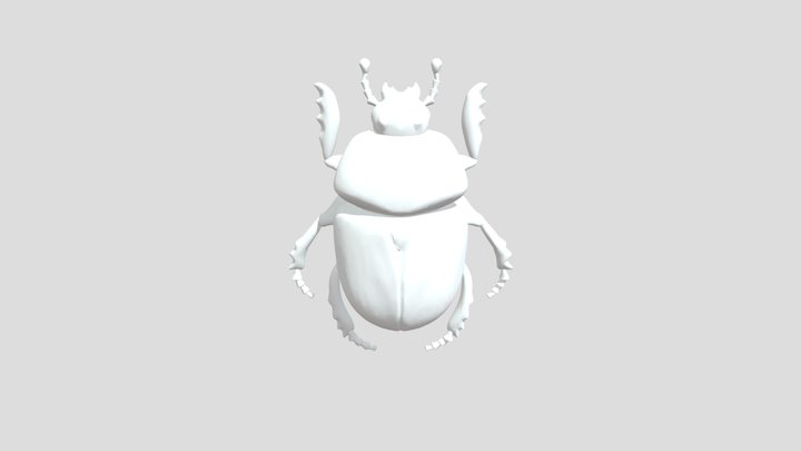scarab beetle low poly export 3D Model