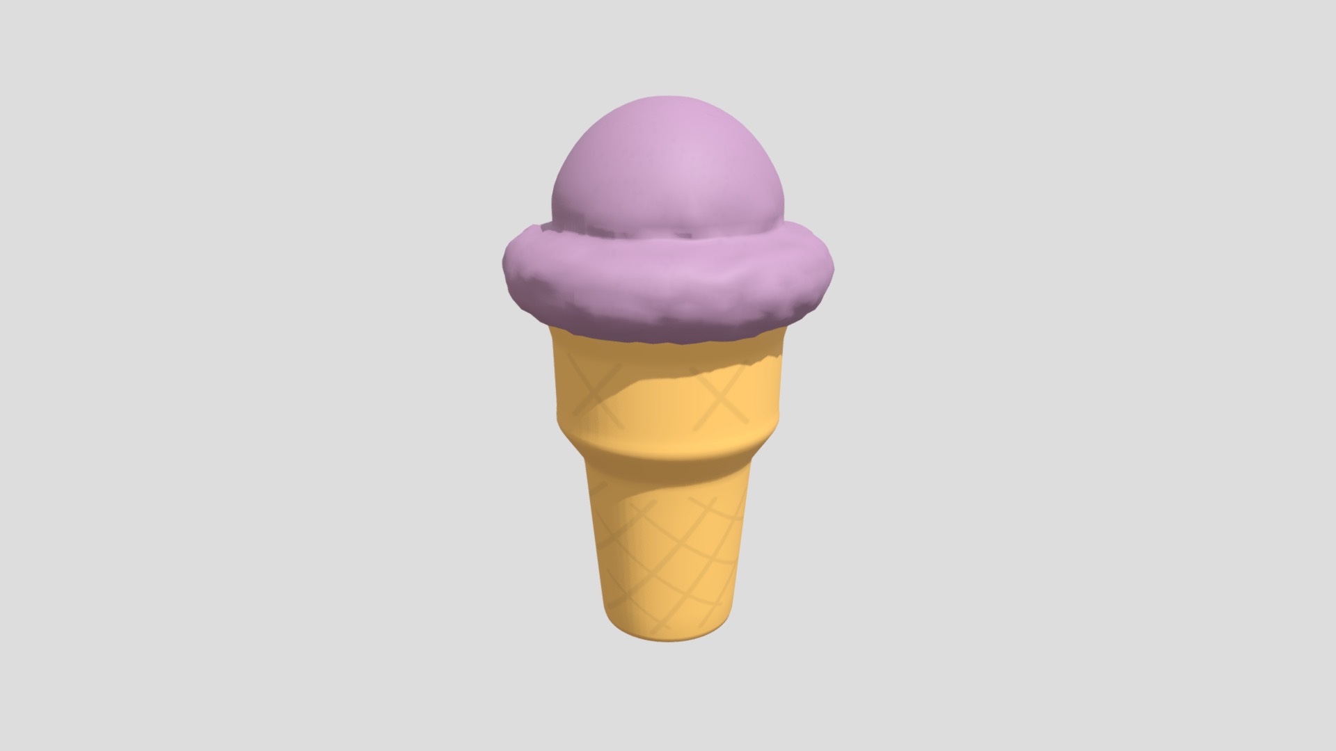 3D model Ice Cream - This is a 3D model of the Ice Cream. The 3D model is about a close-up of a ice cream cone.