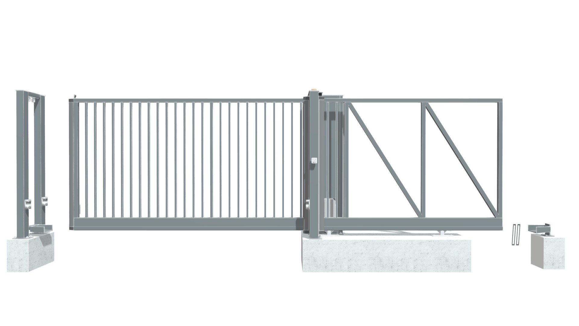 Portail Autoportant KILIMANDJARO PRO Motorisé Ba — Sketchfab embed 3D viewer