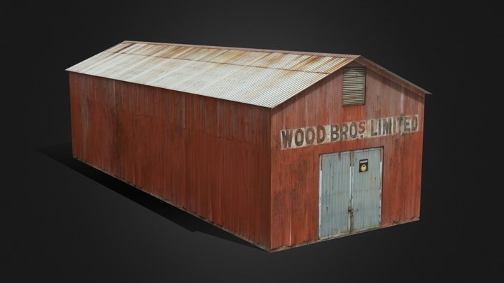 LOW POLY - INDUSTRIAL WAREHOUSE 3D Model