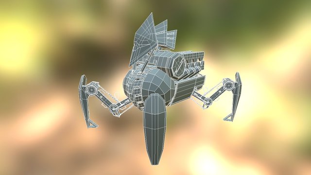 Quadruped Robot - Low Poly ver. 3D Model