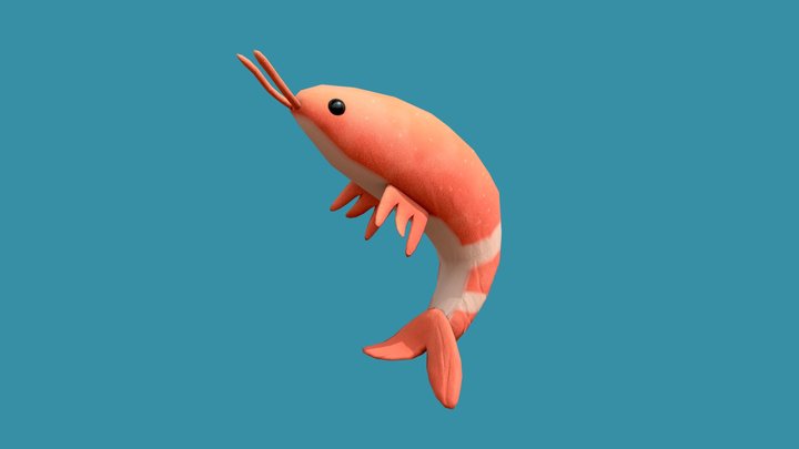 Shrimp Toy 3D Model