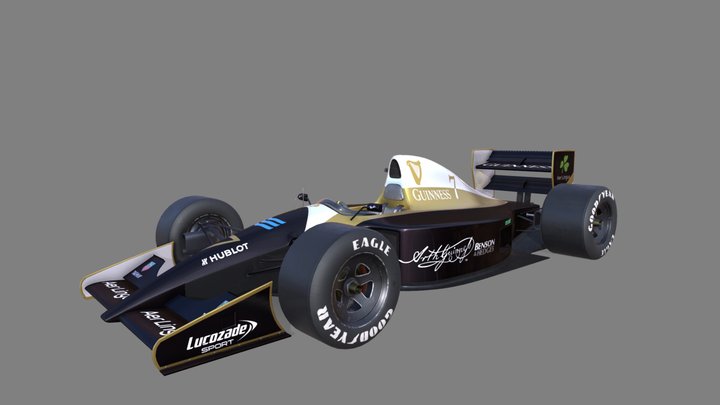 1991 Guinness F1 Car. 3D Model