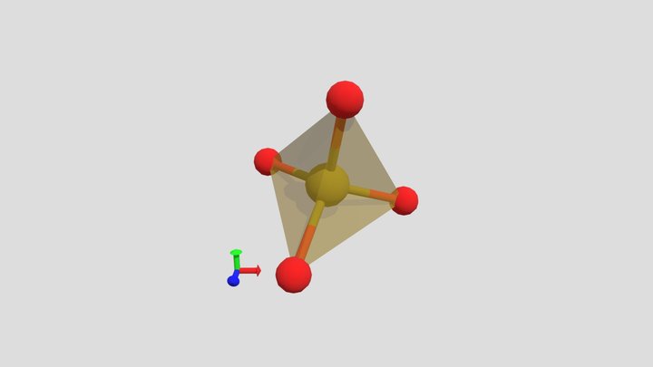 Silicate Tetrahedron 3D Model