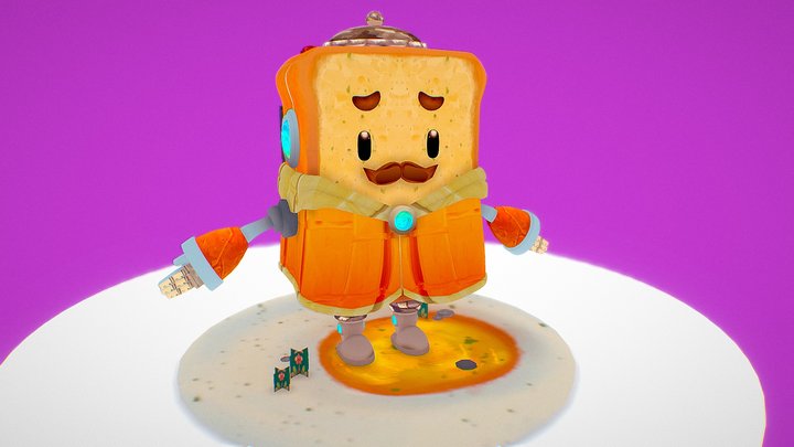 Bread character_ work in process 3D Model