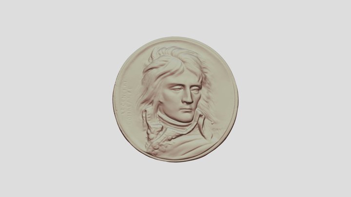 scan medaille napoleon bonaparte 3D Model