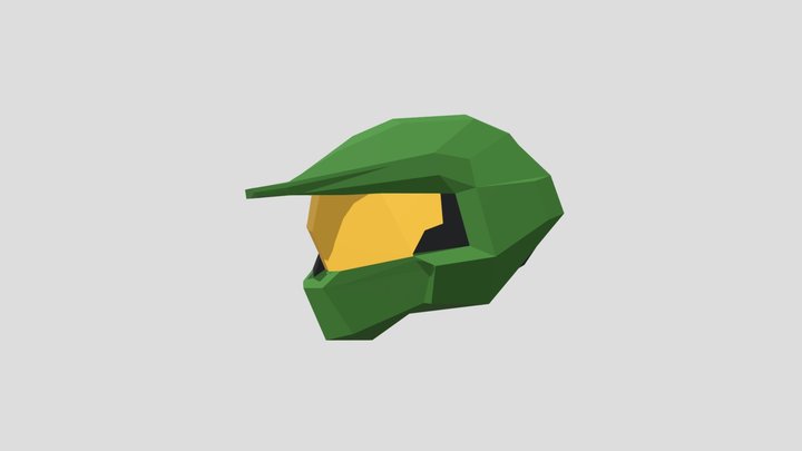 Casco Master Chief Low Poly 3D Model