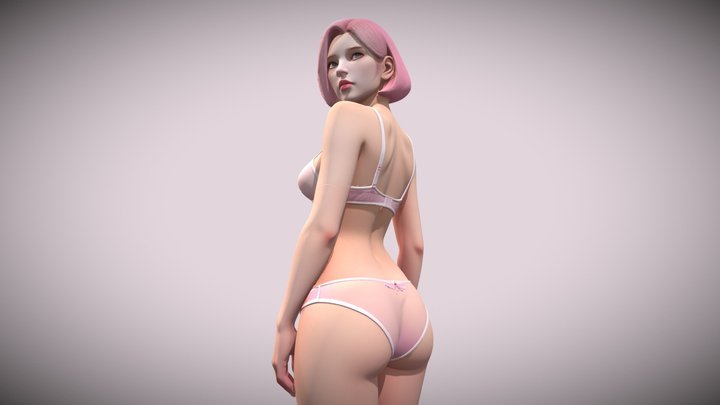 In Underwear 3D Model