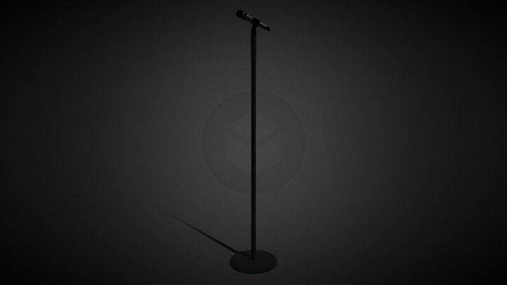 Upright microphone stand 3D Model