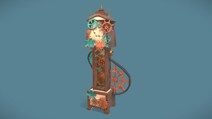 Worldskills practice brief Steampunk Clock 3D Model