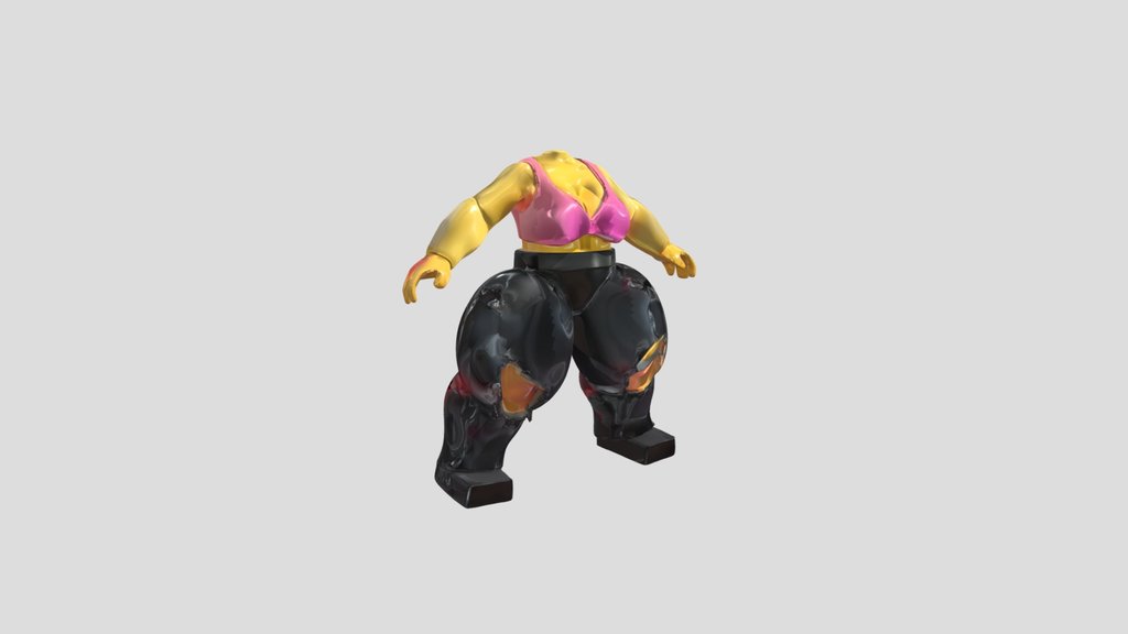 Headless stylized female figurine torso
