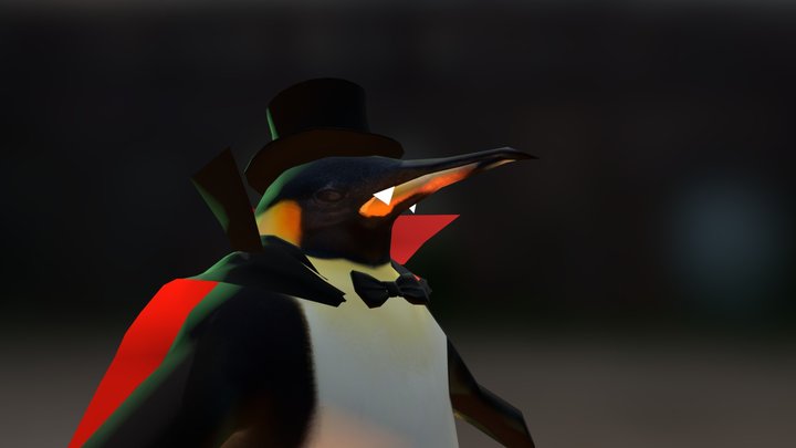 Dracula Penguin Avatar 3D Model