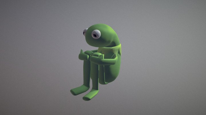 Kermit the Sad Frog 3D Model