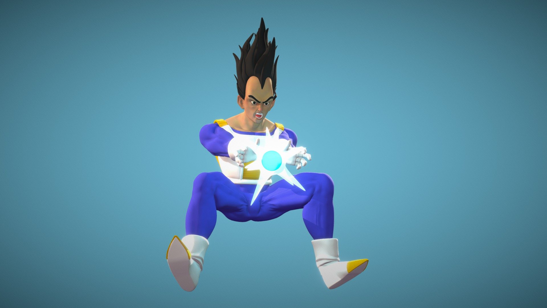 Vegeta Final Flash Blue SuperSayian | 3D Print Model