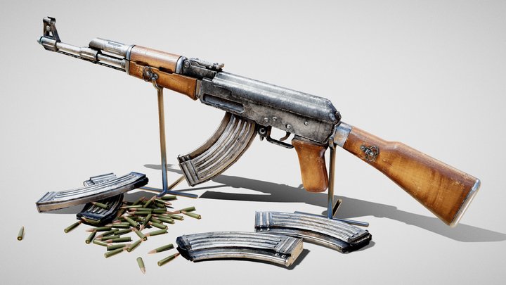 Used AK 47 | GameReady FREE – Modello 3D gratuito STL